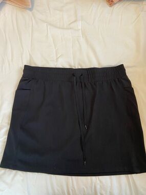 RBX Black Activewear  Skort with Drawstring Waist and side pockets